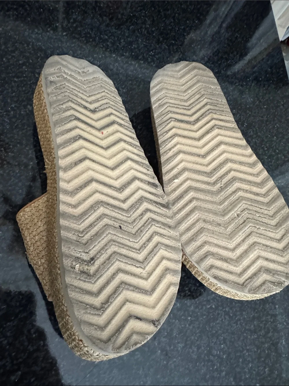 Steve Madden Beige Woven Platform Slide Sandals with Gold Buckle